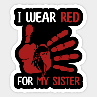 I Wear Red for My Sisters Gift For Girl Women Sticker